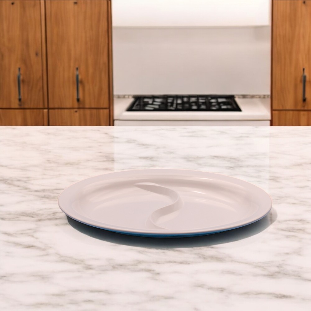 Oval Bis - Oval dish with 2 compartments 30.5x22 cm - Image 2