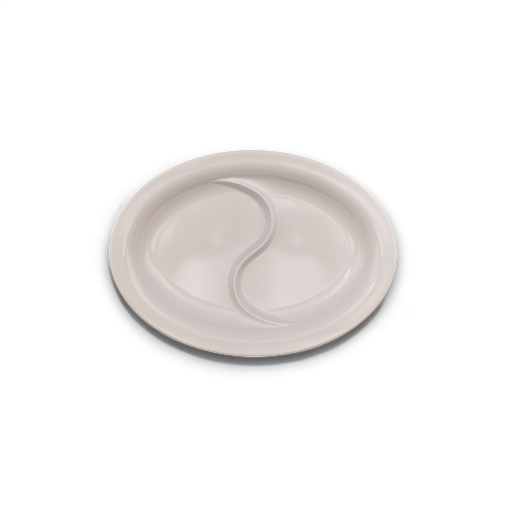 Oval Bis - Oval dish with 2 compartments 30.5x22 cm - Image 5